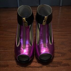 Kat Maconie Metallic Purple and Black Heels Size 8